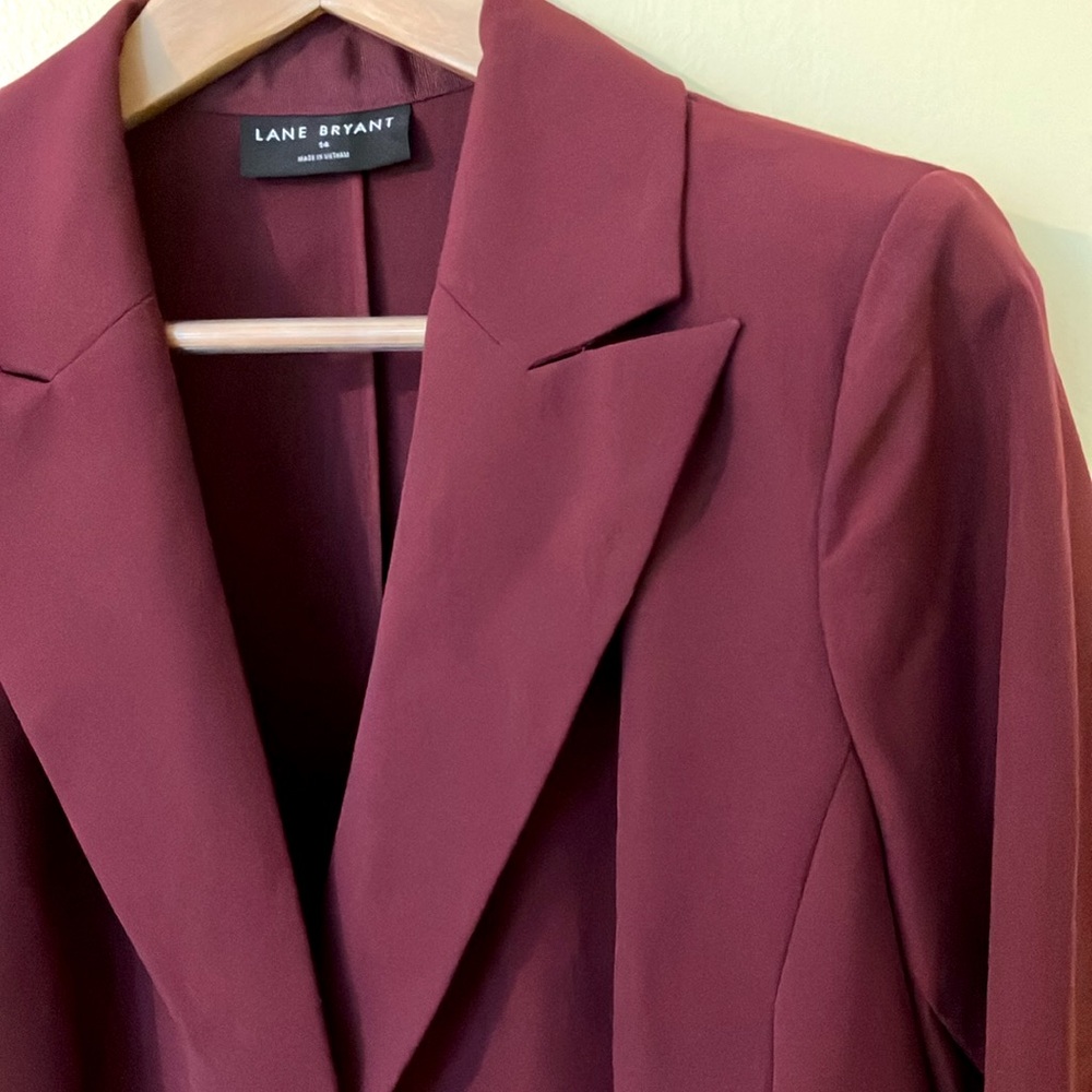 NWOT Lane Bryant Burgundy Blazer